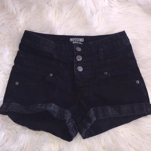 Black jean shorts